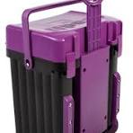 Cadii schoolbag - Black Body And Purple Trim with Dividers and Lunchbox