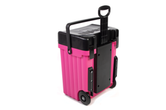 Cadii schoolbag - Pink Body and Black Trim with Dividers and Lunchbox