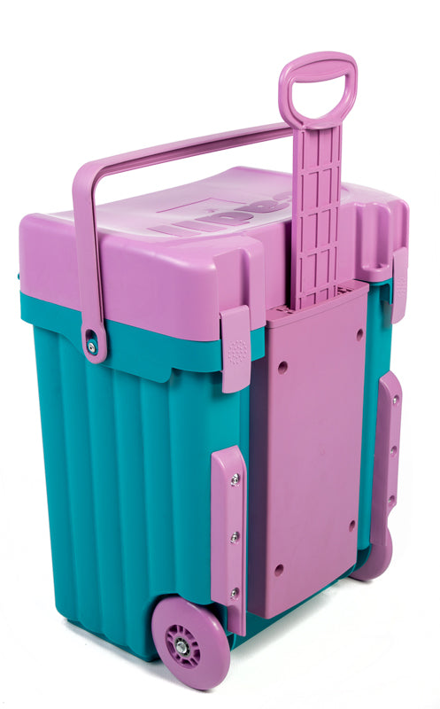 Cadii schoolbag - Turquoise Body and Lilac Trim with Dividers and Lunchbox