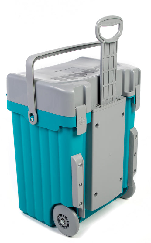 Cadii schoolbag - Turquoise Body and Grey Trim with Dividers and Lunchbox