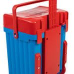 Cadii schoolbag - Blue Body and Red Trim with Dividers and Lunchbox