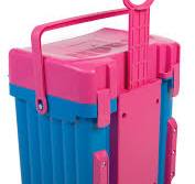 Cadii schoolbag - Blue and Pink Trim with Dividers and Lunchbox