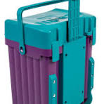 Cadii schoolbag - Purple Body and Turquoise Trim with Dividers and Lunchbox