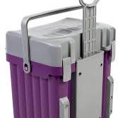 Cadii schoolbag - Purple Body and Grey Trim with Dividers and Lunchbox