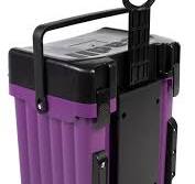 Cadii schoolbag - purple Body and Black Trim with Dividers and Lunchbox