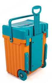 Cadii schoolbag - Orange & Turquoise Trim with Dividers and Lunchbox