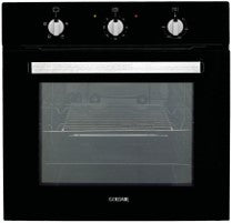 Goldair compact oven with a timer that can be installed beneath a counter or at eye level