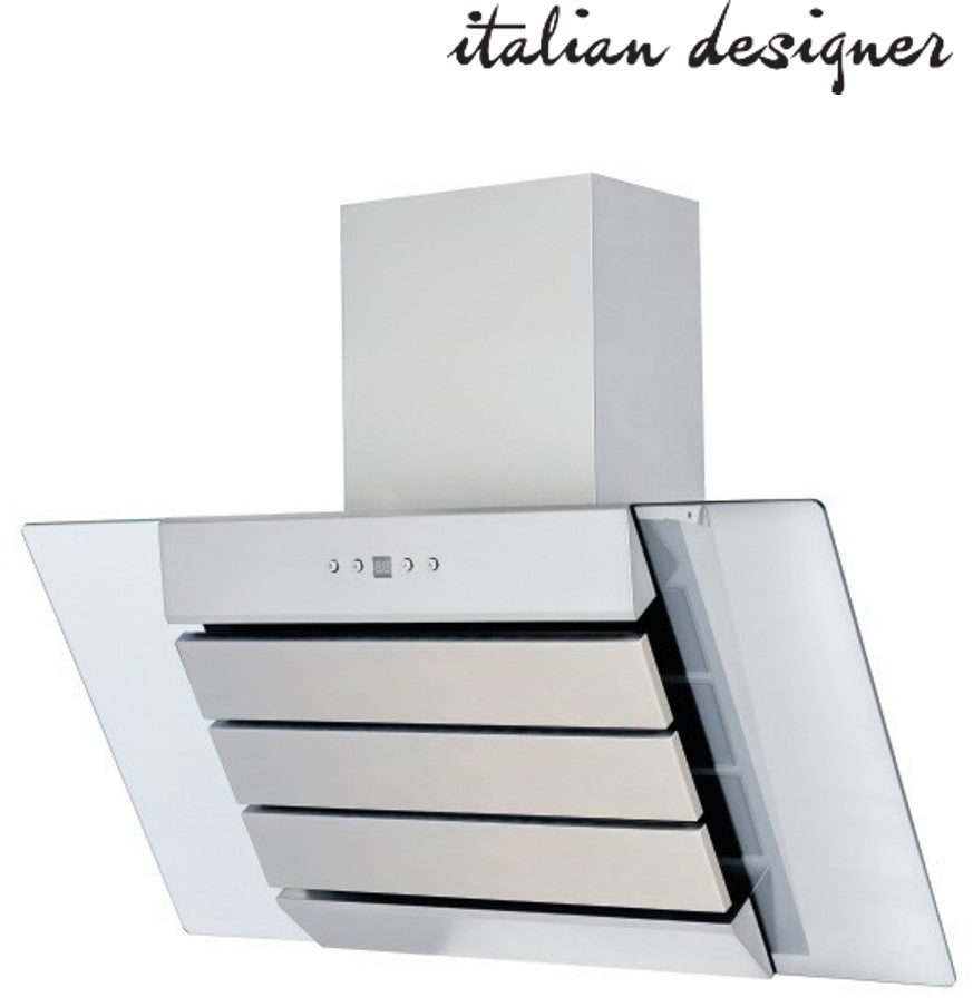 Elegantio 80cm Stainless Steel Cooker Hood - Italian Designer